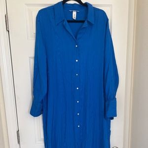 Jacquard-weave Shirt Dress